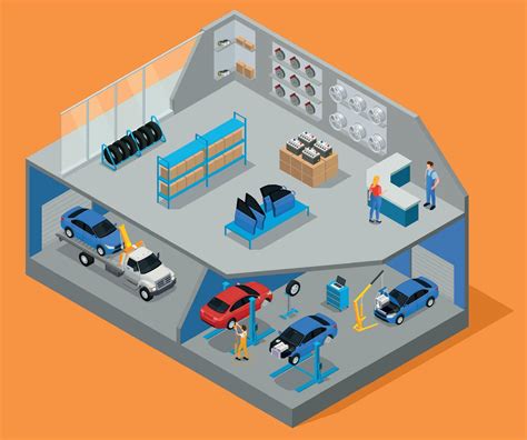 Car Parts Center Composition 26322065 Vector Art at Vecteezy