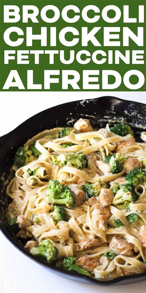 Quick & Easy Fettuccine Chicken Broccoli Alfredo | Chicken fettuccine ...