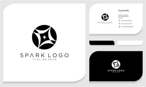 Spark-Logo, grafisches Symbol, Logo-Design und Visitenkarte | Premium ...