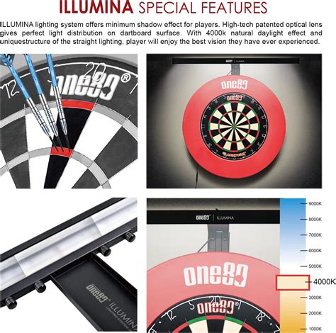 Buy ONE80 ILLUMINA Dartboard Lighting System, Minimum Shadow and Clear ...