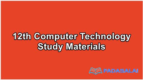 12th Std Computer Technology - Book Back Questions with Keys | Mr. R ...