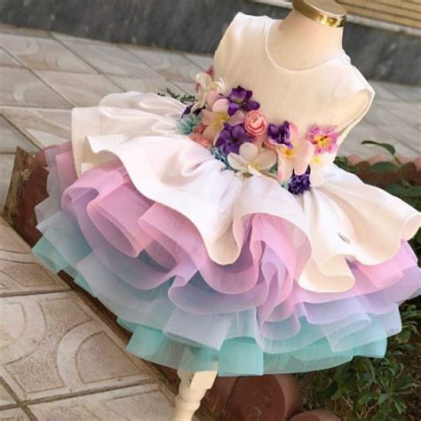 Rainbow Unicorn Birthday Dress Up Costume - Girls Party Dress