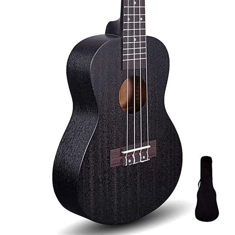 Kadence Black Ukulele Mahagony wood Concert Size 24inch Fluorocarbon ...