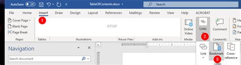 Image result for Table of Contents Word Error Bookmark Not Defined