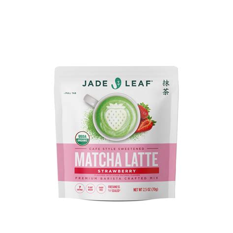 Organic Cafe Style Sweetened Matcha Latte Mix - Strawberry – Jade Leaf ...