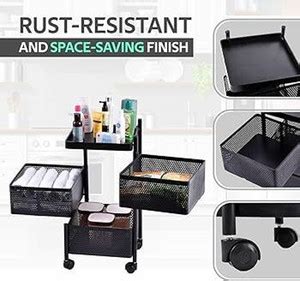 Jyoti 3 Layer with Top Layer Kitchen Rotating Trolley, Fruit ...