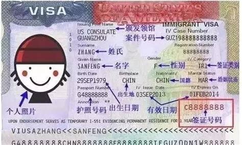美国签证上的签证号码在哪里？_