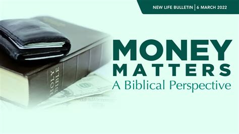 Money Matters | New life Assembly of God Church