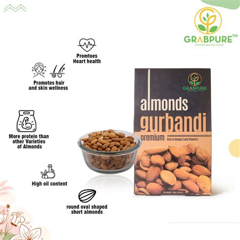 Afghani Gurbandi Almonds | Gurbandi Badam | GrabPure