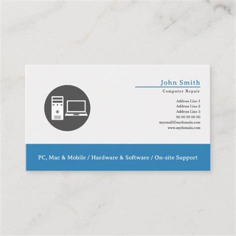 Computer Repair Business Cards Samples 的图像结果