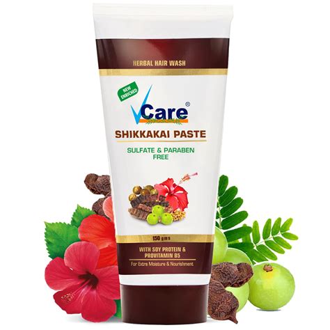 VCare Shikkakai Paste For Hair Wash with Soy Protein and Provitamin B5 ...