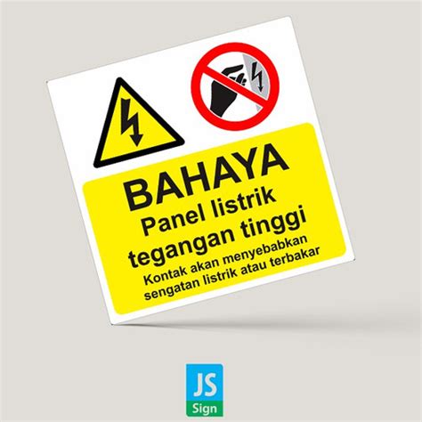 Jual STICKER K3 SAFETY SIGN BAHAYA PANEL LISTRIK Ukuran Besar - L ...