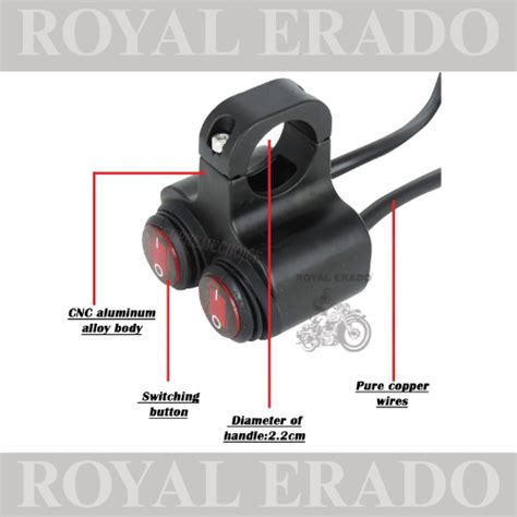 Royal enfield fog light double switch for 3 types of function for clas ...