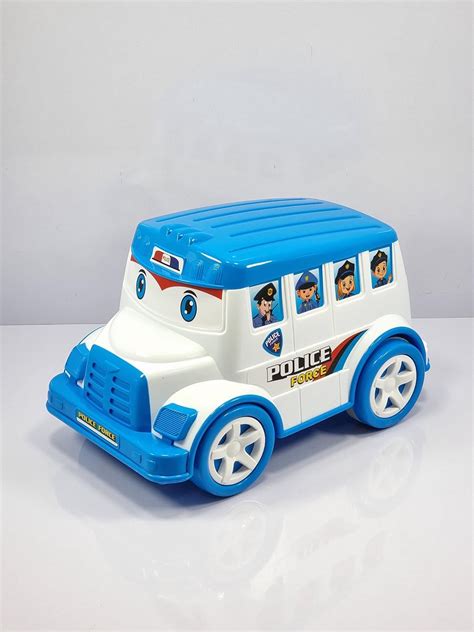 UNITED AGENCIES UA Toys Friction Powered Police Force Van Vehicle Toy ...