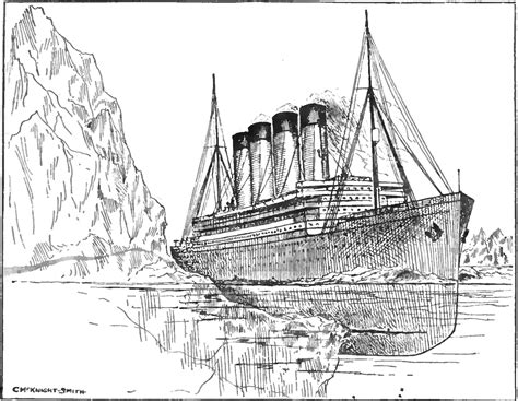 Titanic Black And White Coloring Page