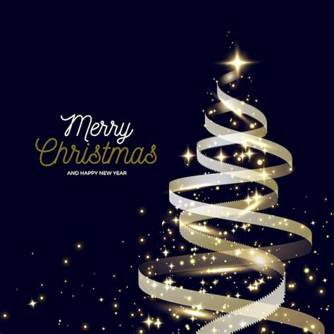 Abstract golden christmas tree | Free Vector