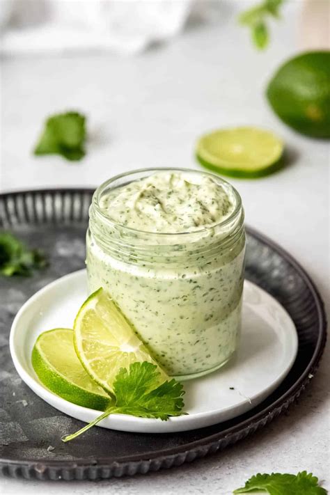 Creamy Garlic Lime Cilantro Sauce With Jalapeños