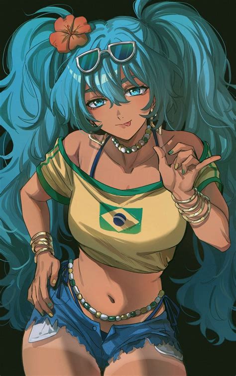Brazil Miku lets goooo #初音ミク | Chica anime, Personajes de anime, Fotos ...
