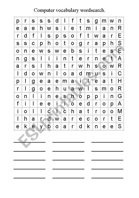 Computer Vocabulary Worksheet 的图像结果