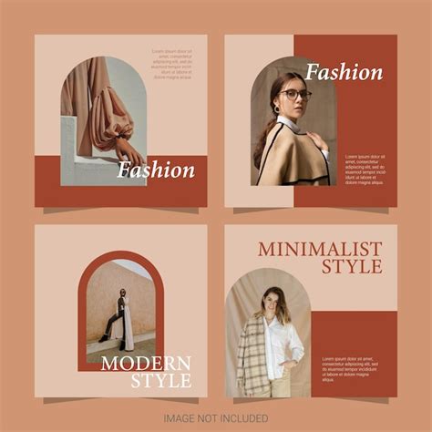 Pulisci il modello minimalista del feed dei post sui social media in ...