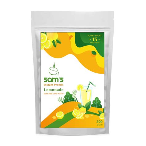 Sams Instant Premix Lemonade 200gm | Refreshing Summer Drink | Instant ...