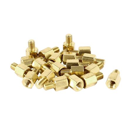 ELECTROPRIME 20 Pcs PC PCB Motherboard Brass Standoff Hexagonal Spacer ...