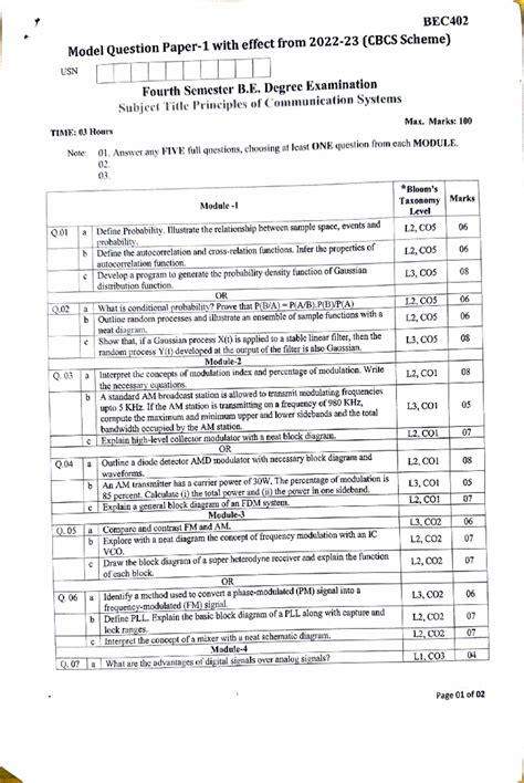 MOP-1 solutions BEC402 PCS - BEC402 Model Question with effect from ...