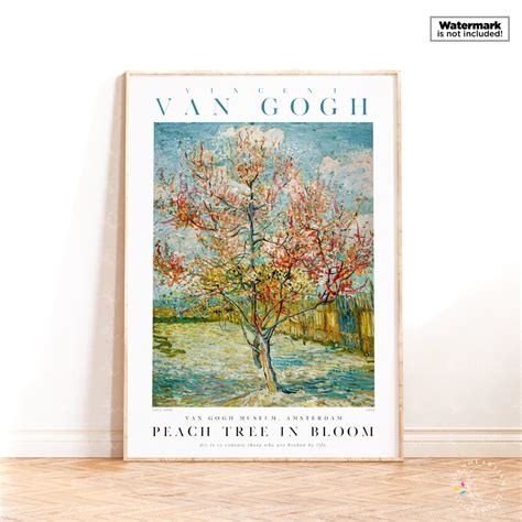 Buy Van Gogh Peach Tree in Bloom Exhibition Poster, Flower Market Print ...