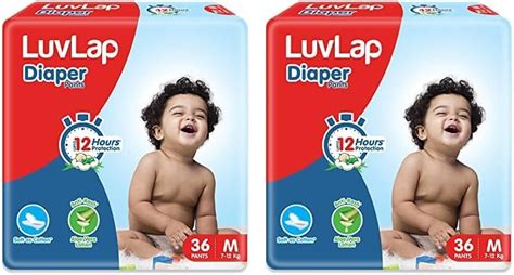 Buy LuvLap Pant Style Baby Diapers, Medium (M), 36 Count, For babies of ...