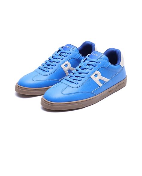 Rare Rabbit Men's Athens Blue Micro Leather Sneaker