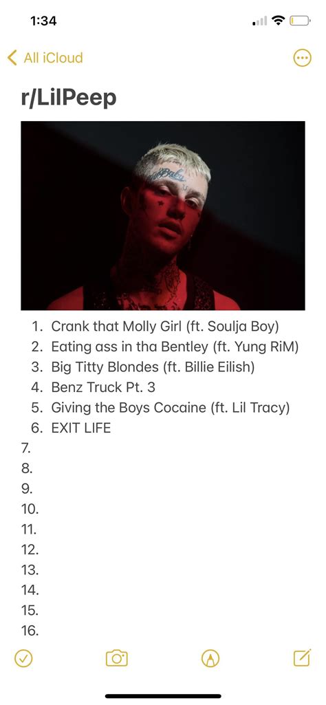 Day 7 of making a Lil Peep album. Each day the top comment names the ...