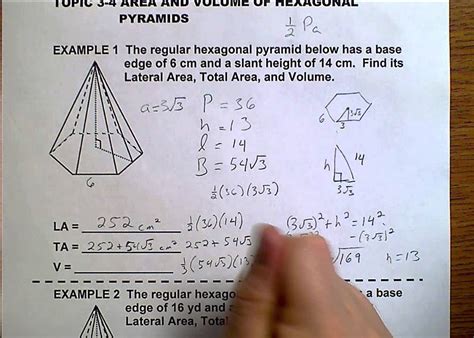 Image result for Hexagonal Pyramid Volume Formula