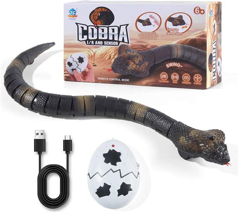 Remote Control Snakes Realistic Rc Snake Prank Cobra Rechargeable Smart ...