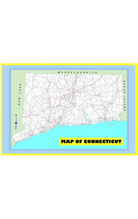 Map of Connecticut Large Detailed Roads and Highways, Map of ...