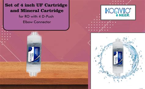 Konvio Neer Mineral Cartilage for RO, 4" Mineral Filter and 2 Piece D ...