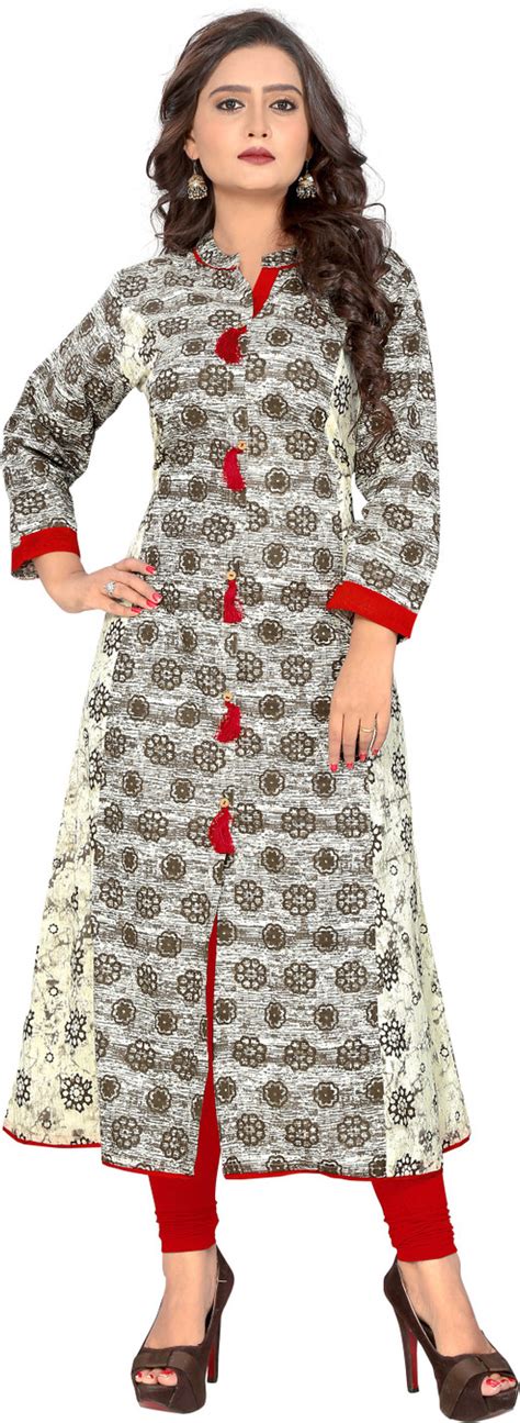 Vbuyz Printed Women Frontslit Kurta - Buy Vbuyz Printed Women Frontslit ...