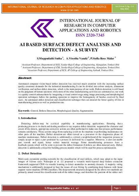 Image result for Defect Detection Paper