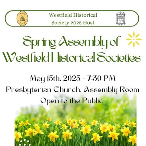 Spring Assembly featuring program discussing the Westfield Hall of Fame ...