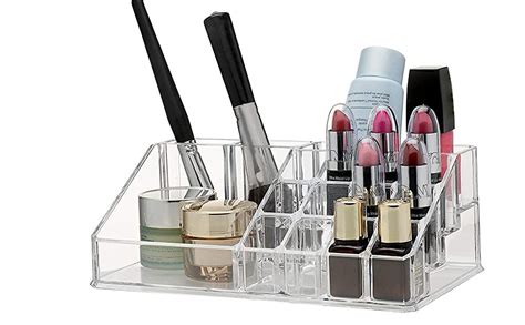 MOHAK Cosmetic Organizer 16 Compartment Makeup Jewellery Acrylic ...