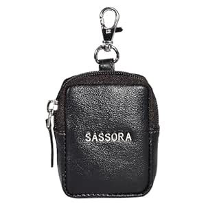 Sassora Genuine Leather Earbuds Headset Case Cover (Dark Brown ...