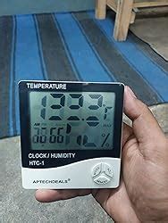 ApTechDeals Digital Hygrometer Thermometer Humidity Meter With Clock ...