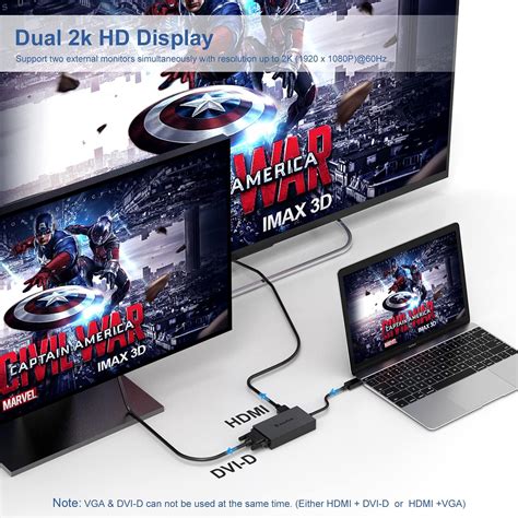 Buy WAVLINK USB to HDMI VGA DVI, External Monitor Adapter, USB Multiple ...