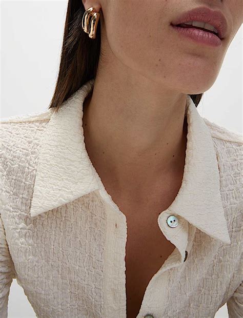 Buy Textured Regular Fit Top at Marks & Spencer