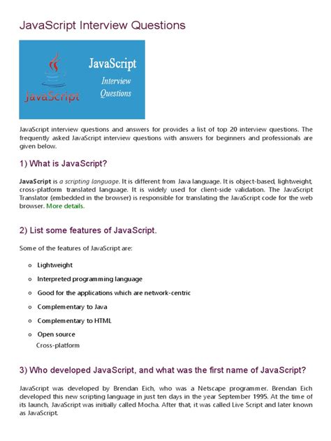 Image result for JavaScript Javatpoint Interview Questions