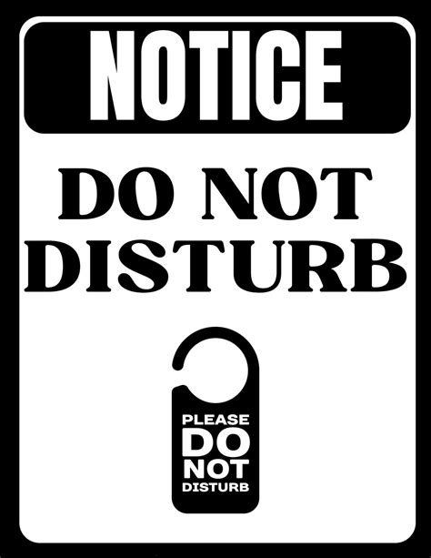 Do Not Disturb Printable Sign