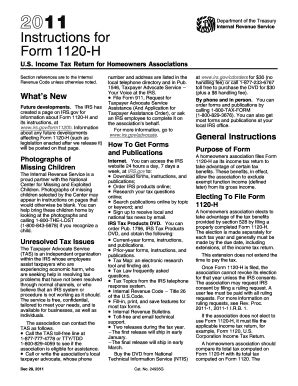 Form 1120 H Instructions - Fill and Sign Printable Template Online