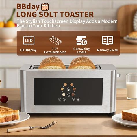 BBday Touch Screen Smart Toaster 4 Slice, LCD Display, India | Ubuy