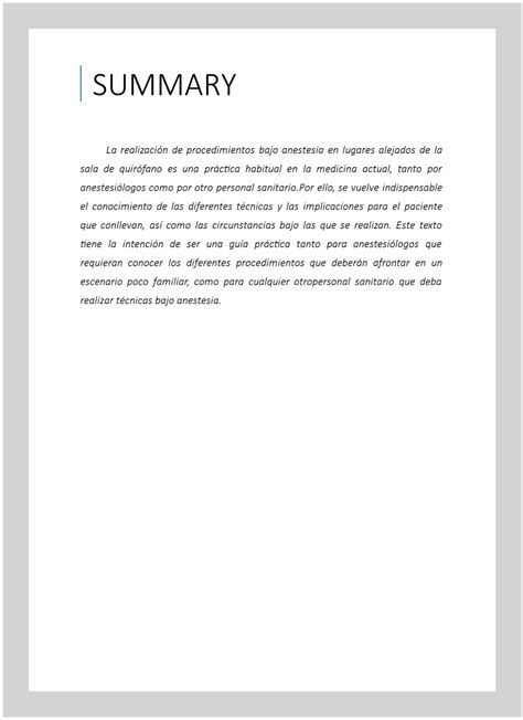 Manual de anestesia para procedimientos fuera de | Ubuy India