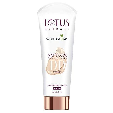 Lotus Herbals Whiteglow Matte Look All In One DD Cream - Pink Beige ...
