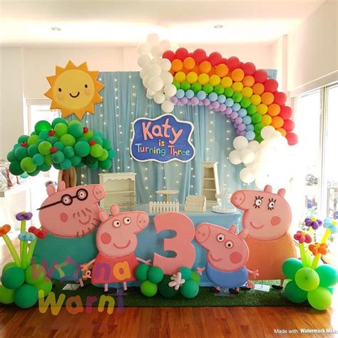 Ideas para fiesta de Peppa Pig | Decoración de peppa, Peppa pig ...